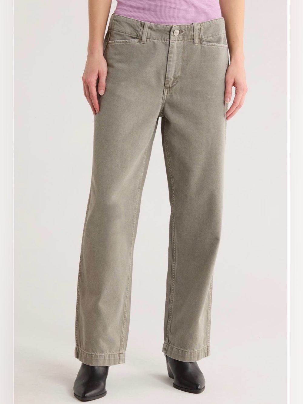Re/Done The Slacker Jean in Light Olive Sz 26 27 28